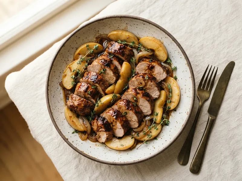 Maple Pork with Apples
